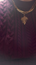 Load and play video in Gallery viewer, Cypress Leaf Necklace with Cotton Cords