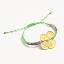 Load image into Gallery viewer, Hydrangea, Pearl, and Crystals Bracelet
