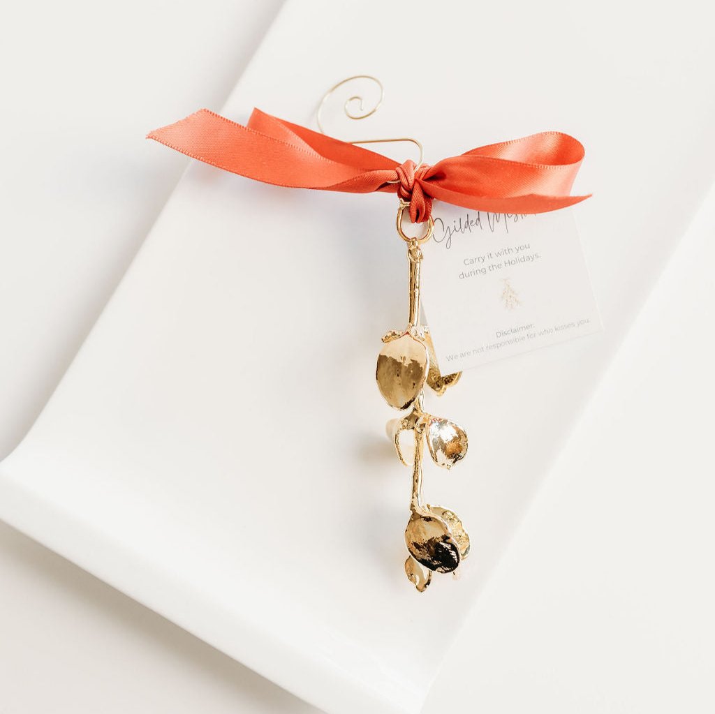 Mistletoe Ornament in 24-Karat Gold