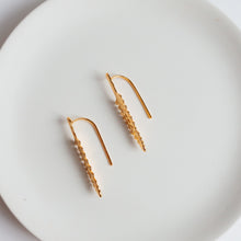 Load image into Gallery viewer, lavender earrings gold hook

