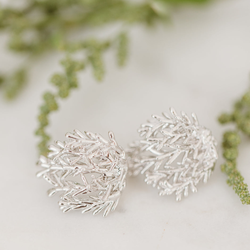 lemon cypress earrings silver